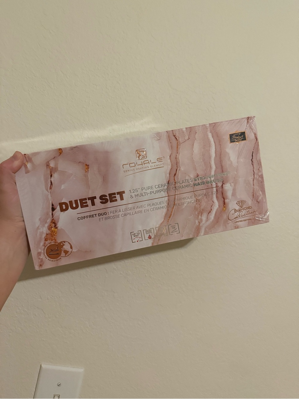 Royale Duet Set Ceramic Hair Tool - rose